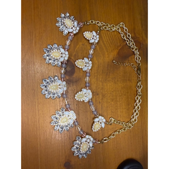Women's Necklace, Gold & White - Picture 2 of 3